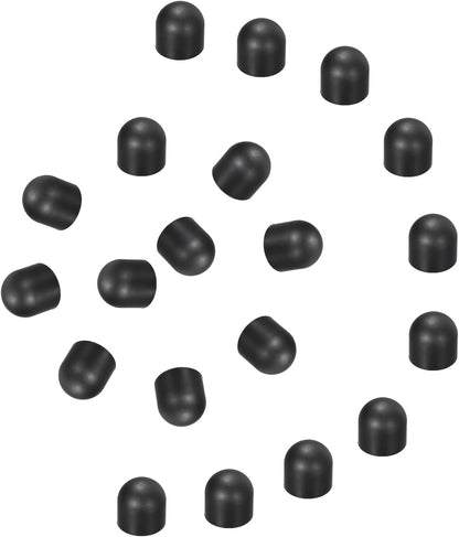 MECCANIXITY 20Pcs Replacement Stylus Pen Tips 10mm Conductive Capacitive Touch Screen Pens Tips Silicone Rubber, Black