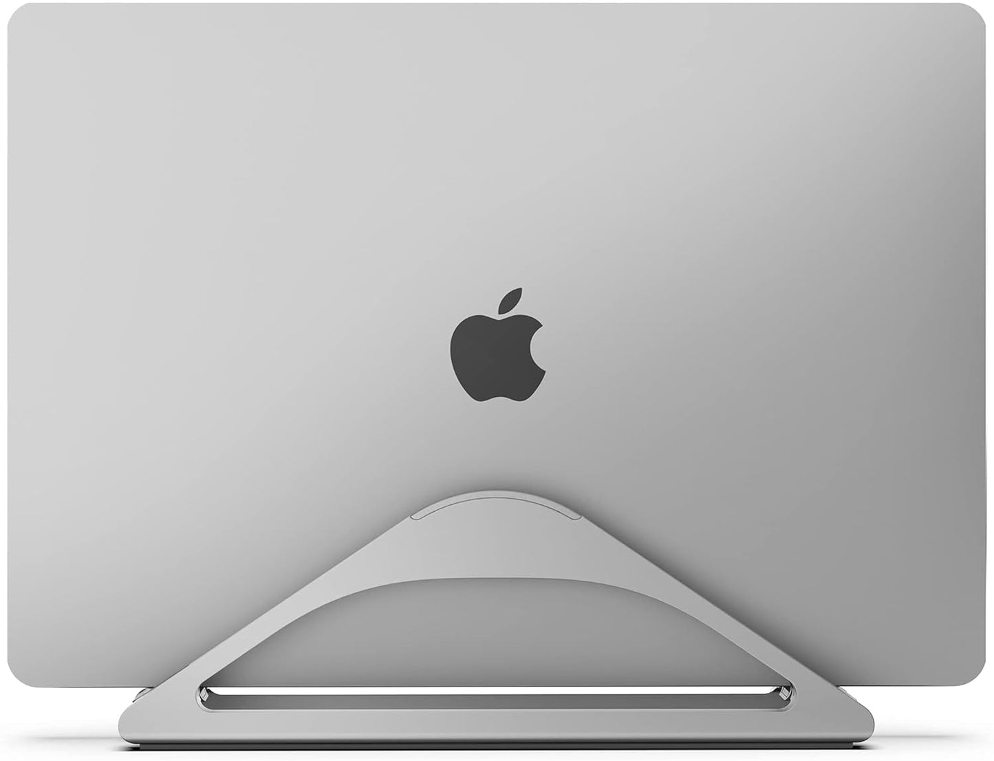 HumanCentric Vertical Laptop Stand for Desks in Space Grey, Upright Adjustable Holder to Dock Apple MacBook, MacBook Pro, and Other Laptops to Organize Work & Home Office, Automatic Grip