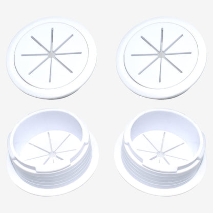 Aifeier ET 2PCS Desk Grommet 2 Inch/50mm Rubber Cable Wire Grommet Cable Hole Cover for Managing and Hiding Office PC Desk Cable Cord (White)