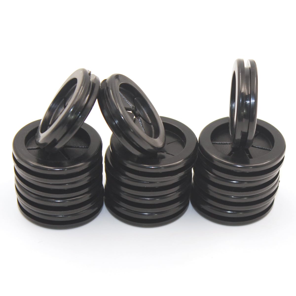 Rubber Grommets for Wiring, 1-1/4 Inch Drill Hole 1 Inch ID, Firewall Grommets Automotive Cable Cords Hoses Protection, Double-Sided Rubber Plugs for Round Holes, 15 Pcs, 26x30 mm