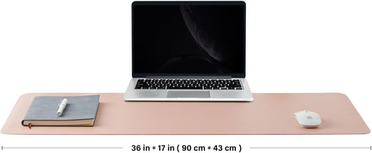 Cork Desk Mat - Dual-Sided Desk Pad for Office and Home - Desk Organization and Accessories - Ideal for Large Mouse Pad and Desk Mats on Top of Desks(Pink,36"x 17")