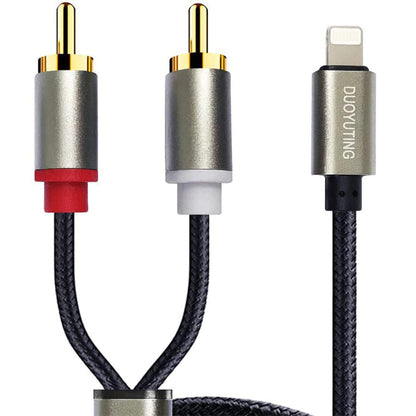 RCA Audio Cable, iOS Phone to 2 Male RCA Stereo Audio Y-Adapter for iPhone/Sound Box/Amplifier/Home Theater etc. (6.2ft)