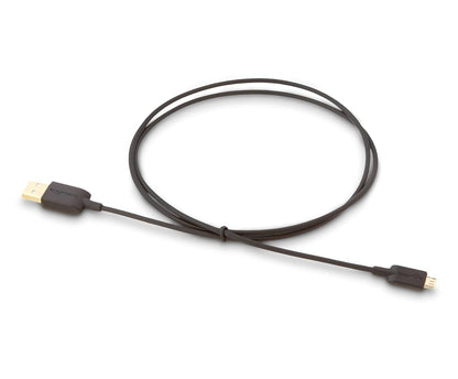 Amazon Basics 5-Pack USB-A to Micro USB Charging Cable, 480Mbps Transfer Speed with Gold-Plated Plugs, USB 2.0, 3 foot, Black