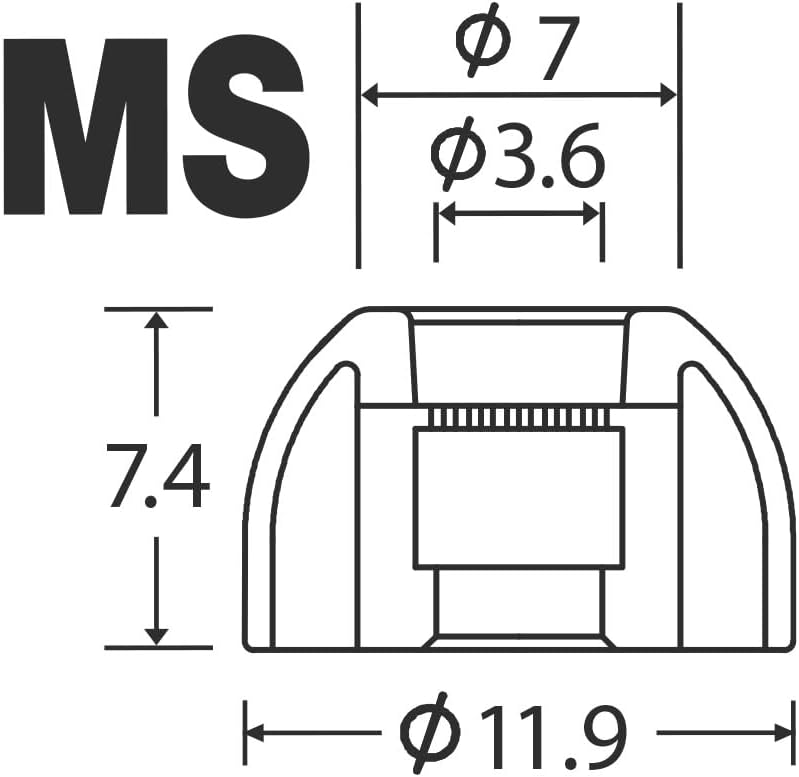 AZLA SednaEarfit XELASTEC 2 (MS) - Earbud Tips for Wireless Headphones - Noise Canceling Earbuds Replacement Tips - Eartips Compatible with Sony, Samsung, Beats, JLab, Skullcandy, Sennheiser