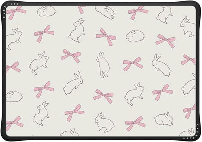 CASETiFY Impact MacBook Air 15" (M2-M4) Case [Cushioned Impact Corners/Scratch-Resistant/Anti-Slip Grip] - Rabbit Ribbon - Clear Black