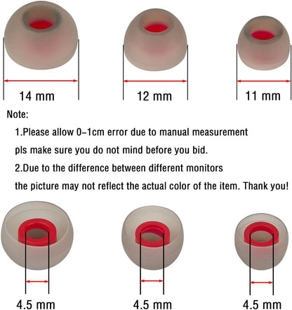 Silicone Earbud Covers - Replacement Ear Tips for In-Ear Headphones - S, M, L - 9 Pairs