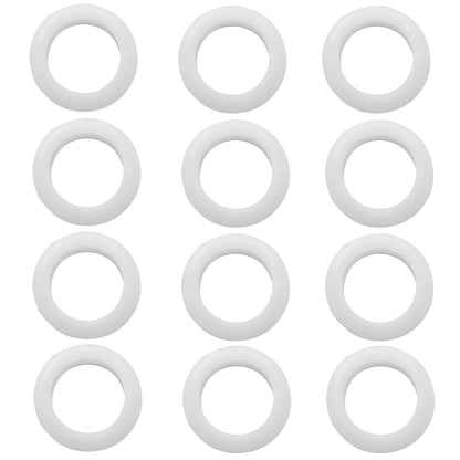 12 Pcs Rubber Grommets, 0.98" Inside Diameter 1" Drill Hole Rubber Wire Grommets O Ring Grommets for Wire, Firewall, Cables, Plugs (White)