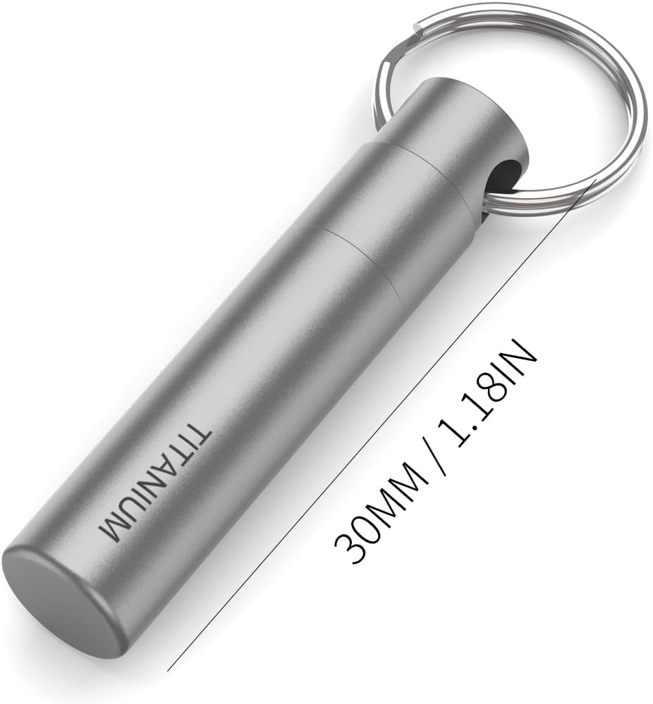 Titanium SIM Card Removal Tool with Keyring, Sim Card Tray Remover Eject Pin Key Tool for iPhone iPad Samsung Galaxy Smart Phone/Tablet and More，Gray