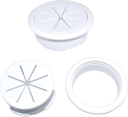 Aifeier ET 2PCS Desk Grommet 2 Inch/50mm Rubber Cable Wire Grommet Cable Hole Cover for Managing and Hiding Office PC Desk Cable Cord (White)