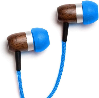 Symphonized Premium Wooden Earphones Wired (3.5mm Jack) Deep Bass Sound, 3D Sound, Microphone Volume Control, 90% Noise Cancelling for Type C Devices. Earphones for Android