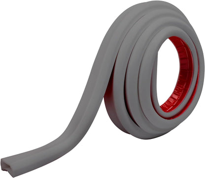 Rubber Bond TV Cord Hider Cable Protector - Strong Self Adhesive Wall Cord Cover Cable Hider - Low Profile Cable Management Wall Cord Concealer Cable Raceway (Grey, 10 Feet)