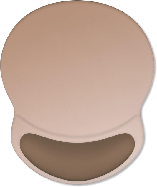 ITNRSIIET Ergonomic Mouse Pad with Comfort Gel Wrist Rest, Non-Slip PU Base, Smooth Textured Surface, Reduces Hand Fatigue & Wrist Pain, 8.7 x 7.2 Inch for Office Gaming Home, Soft Brown Gradient