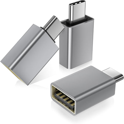 Basesailor USB C to USB Adapter 3Pack,USBC Male to USBA 3.0 Female Adapter,Type C Thunderbolt 4 OTG Converter for Apple MacBook Pro,Mac Book,iPad,Microsoft Surface Go,Samsung Galaxy S25 S24,iPhone 17