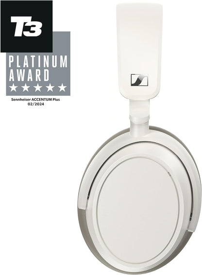 Sennheiser ACCENTUM Plus - Wireless Bluetooth Headphones, Quick-Charge Feature, 50-Hr Battery Playtime, Adaptive Hybrid ANC, White