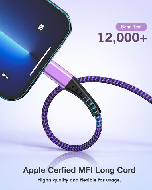 iPhone 14 Charger Fast Charging, 2Pack Dual Port iPhone Charger USB Wall Chargers Plug Adapter with10feet Long USB A to Lightning Charging Cable for iPhone 14/13/12/11/Pro Max/Pro/Plus/XS/XR/X/SE,iPad