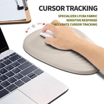 Hokafenle Ergonomic Mouse Pad Wrist Support, Terraced Slope Carpal Tunnel Wrist Pad for Mouse with Unibody Memory Foam, Wrist Rest Pain Relief Mousepad (Apricot, 11.8x7.9 in)