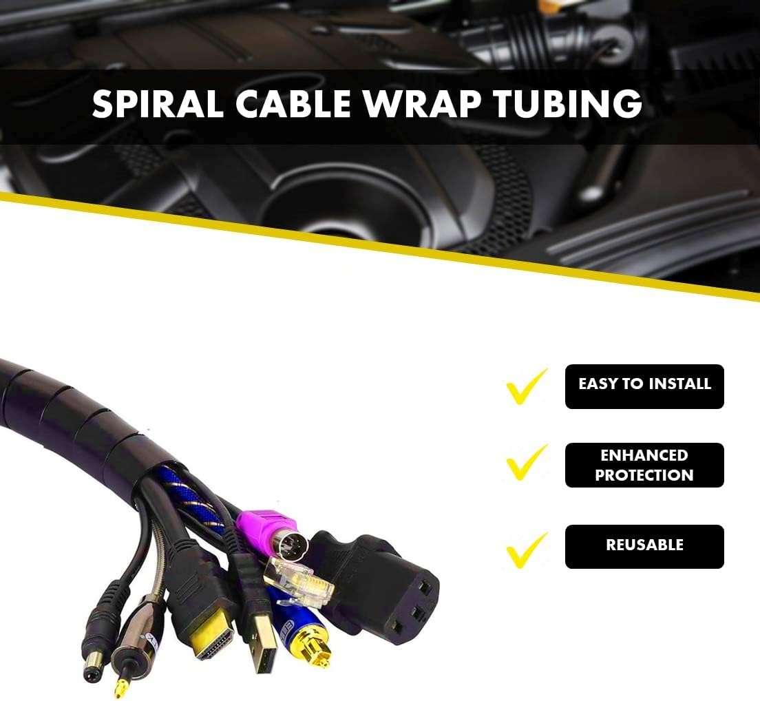 Kable Kontrol Vortex Spiral Cable Wrap - 3/4” Inch 100’ Feet Long - Hose Protector Flexible Polyethylene Wire Conduit Tubing Cable Sleeve Cord Cover to Organize Wires – Natural