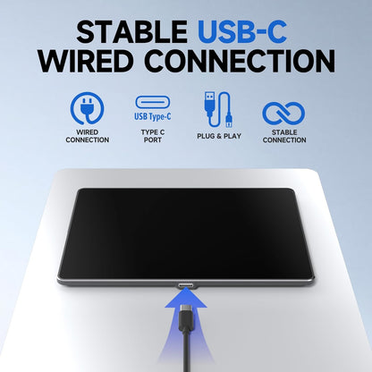 Wired Trackpad for Windows 10/11, High-Precision Multi-Touch Portable Trackpad Mouse with Multi-Gesture, Ultra Slim Aluminum USB Wired Touchpad Mouse, Compatible with PC Laptop Computer - Black