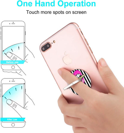 Bonoma Phone Ring Stand, 3 Pack Lips 360 Degree Rotation Finger Grip Stand Holder Compatible with Smartphones and Tablets