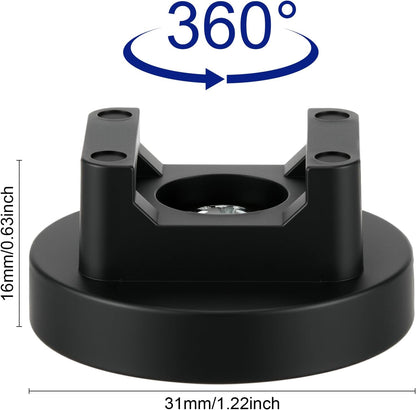 Yookeer 30 Pcs Magnetic Zip Tie Mount Base Black Magnetic Cable Clips Wire Holder Multipurpose Cable Ties Management Base Electrical Supplies for Wire (31 mm)