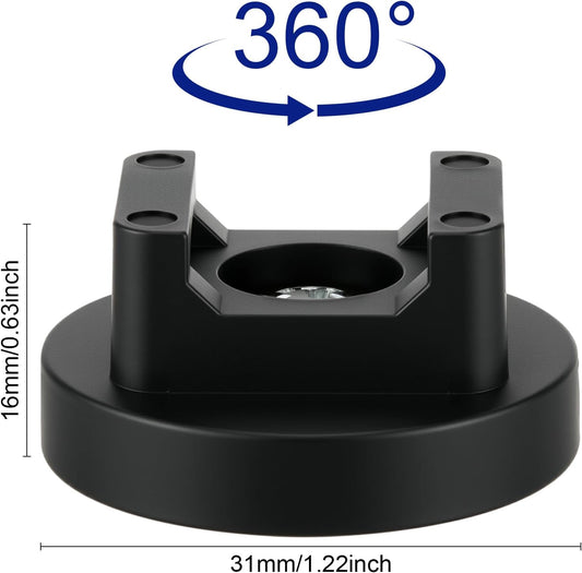 Yookeer 20 Pcs Magnetic Zip Tie Mount Base Black Magnetic Cable Clips Wire Holder Multipurpose Cable Ties Management Base Electrical Supplies for Wire (31 mm)