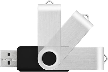 Wholesale 100 Pack 8GB Flash Drive Thumb Drive Flash Drives Swivel Memory Stick, Custom Logo, Black
