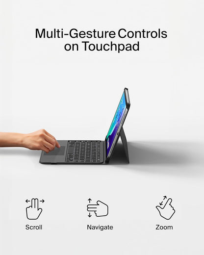 Belkin Everyday Keyboard Case w/Cradle, Backlit Bluetooth Keyboard, Multi-Gesture Controls, Magnetic Apple Pencil Storage Compatibility, & Multimedia Keys for iPad 10th Generation 10.9" - Black