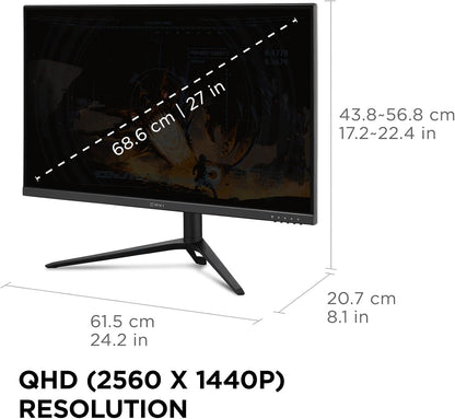 ViewSonic VX2728J-2K 27 Inch Gaming Monitor 1440p 180hz 0.5ms IPS w/FreeSync Premium, Advanced Ergonomics, HDMI, and DisplayPort