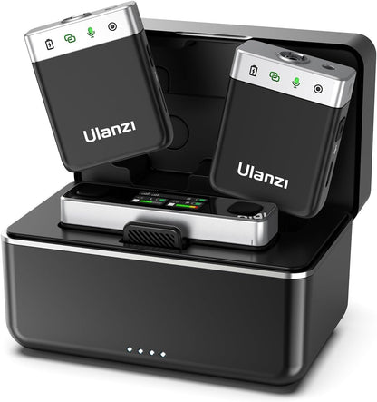 ULANZI AM18 Wireless Lavalier Microphone, Compact Mini Lapel Mic with 200m/656ft Range, Noise Cancellation, 20H Battery for DSLR Cameras, iPhone, Android, Live Streaming, Video