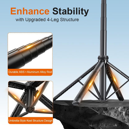 AI Face Tracking Tripod with Remote 360° Auto Rotation Selfie Stick Tripod for iPhone Extendable to 65" 1/4" Screw Phone Mount for iPhone Android TikTok Streaming Travel