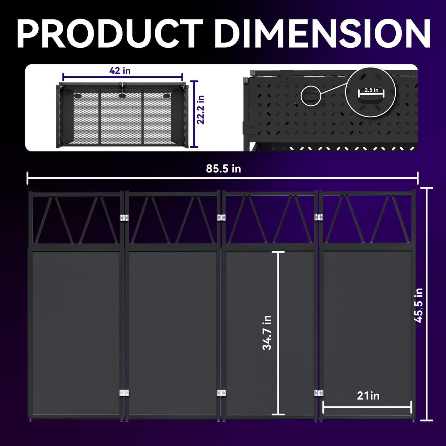 Portable DJ Booth T able,Foldable DJ Table Stand Portable with White & Black Scrim,Adjustable DJ Facade Booth Station Metal Frame D J Table with Cable Hole for Private Events, Clubs, Bars (50*25 XL)