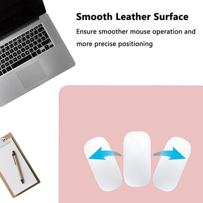 PU Leather Desk Pad Protector Gaming Mouse Pad Non Slip Desk Mat for Keyboard and Mouse Waterproof Desk Writing Pad for Office and Home Desk Accessories(Pink, 31.5 * 15.7)