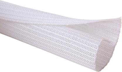Alex Tech 6.6ft - 1.5 inch Cord Protector Wire Loom Tubing Cable Sleeve Split Sleeving for USB Cable Power Cord Audio Video Cable - Protect Cat from Chewing Cords - White
