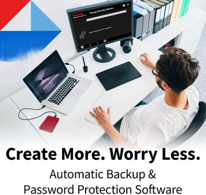 Toshiba Canvio Advance 4TB Portable External Hard Drive USB 3.0, Red - HDTCA40XR3CA