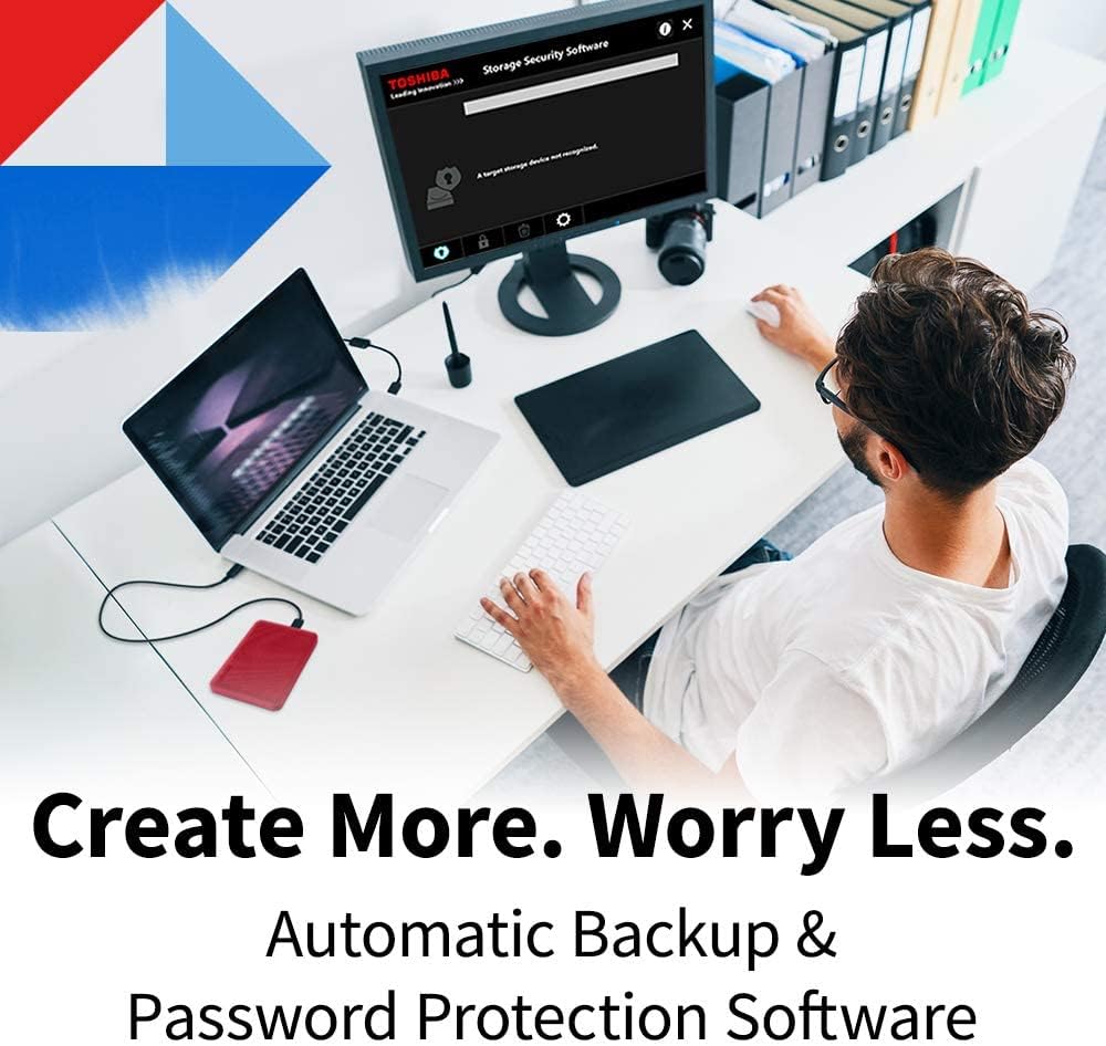 Toshiba Canvio Advance 4TB Portable External Hard Drive USB 3.0, White - HDTCA40XW3CA