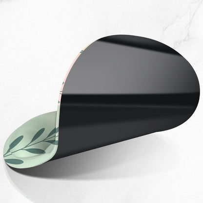 ITNRSIIET Ergonomic Mouse Pad with Comfort Gel Wrist Rest, Non-Slip PU Base, Smooth Textured Surface, Reduces Hand Fatigue & Wrist Pain, 8.7 x 7.2 Inch for Office Gaming Home, PastelFoliage