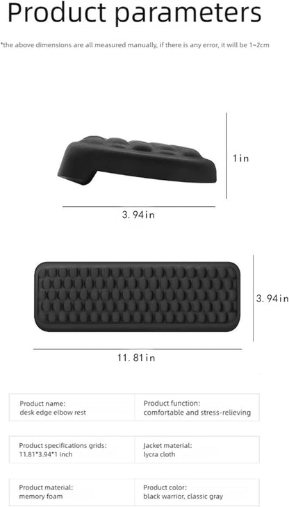 Memory Foam Ergonomic Armrest Pads for Office Chair,Computer Desk Arm Rest Support Cushion with Anti-Slip,Arm Wrist Elbow Extender Protector for Home Office Gaming–Black,2 PCs