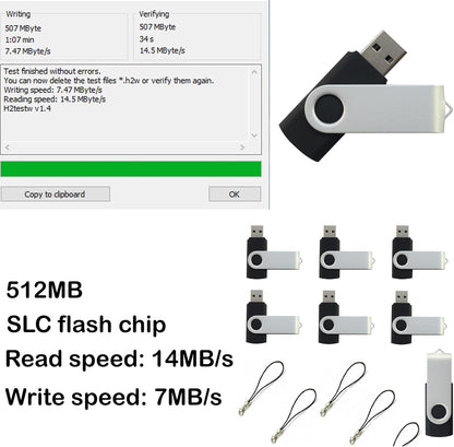 lcwamy 512MB Flash Drives 100 Pack USB Drives Bulk USB Flash Drive 100 Pack Flash Drive Bulk Thumb Drive Pendrive CupShadow USB(Black, No Logo)