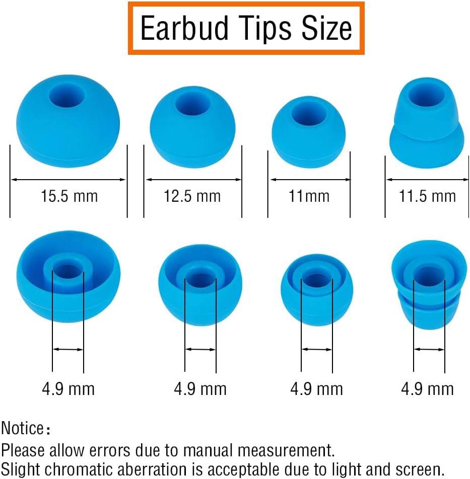 Silicone Earbud Tips Replacement Eartips Earbuds Cap Eartips Tips Compatible with Powerbeats 1/2/3 Wireless Beats by Dre Headphones,4 Pairs Ear Bud Tips