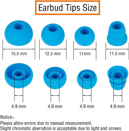 Silicone Earbud Tips Replacement Eartips Earbuds Cap Eartips Tips Compatible with Powerbeats 1/2/3 Wireless Beats by Dre Headphones,4 Pairs Ear Bud Tips