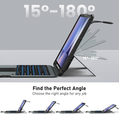 Nillkin for Samsung Galaxy Tab S10 Ultra Carry Go Portable Handle Detachable Keyboard Case with 7 Backlit, Kickstand, Trackpad, S Pen Holder, S9 Ultra 5G (14.6 inch)