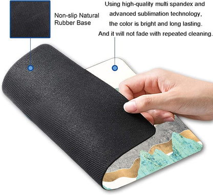 Mouse Pad, Abstract Mountain Mouse Pad, Washable Square Cloth Mousepad for Gaming Office Laptop, Non-Slip Rubber Cute Computer Mouse Pads for Wireless Mouse, Personalized Mouse Pads for Desk