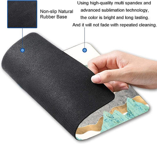 Mouse Pad, Abstract Mountain Mouse Pad, Washable Square Cloth Mousepad for Gaming Office Laptop, Non-Slip Rubber Cute Computer Mouse Pads for Wireless Mouse, Personalized Mouse Pads for Desk