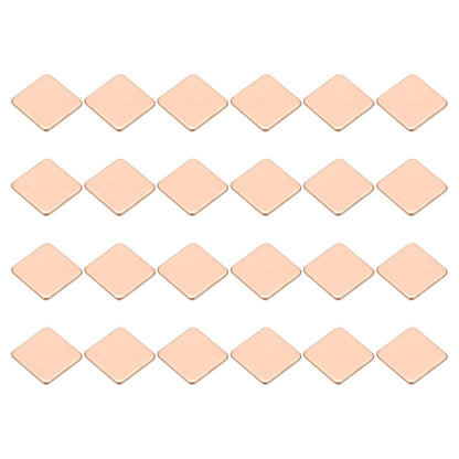PATIKIL Copper Heatsink Pad Shims, 24 Pcs 15x15x1.2mm Copper Pad Shim IC Chipset GPU CPU Thermal Heatsink for Cooling Laptop Desktop Computer