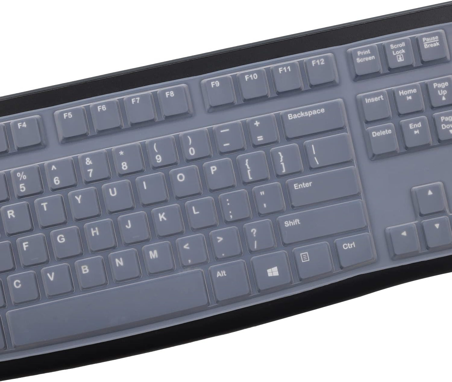MUBUY Keyboard Cover Skin Protector for Logitech MK120 K120 Wired Keyboard, Keyboard Protective Skin US Layout (NOT Fit Other Model Keyboards)-Clear