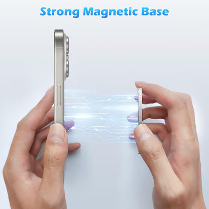 imluckies Magnetic Base Compatible with PopSocket Phone Grips and MagSafe iPhone Series Case, Removable Kindle/Phone Holder Base, Thin & Light Portable Plate, Matte Clear