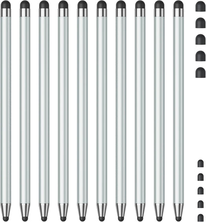Stylus (10Pcs), Stylus Pen for Touchscreen, High Precision and Sensitivity Stylus Pen for Android Smartphone and Tablets, Compatible with Capacitive Touch Screen (Light Cyan)