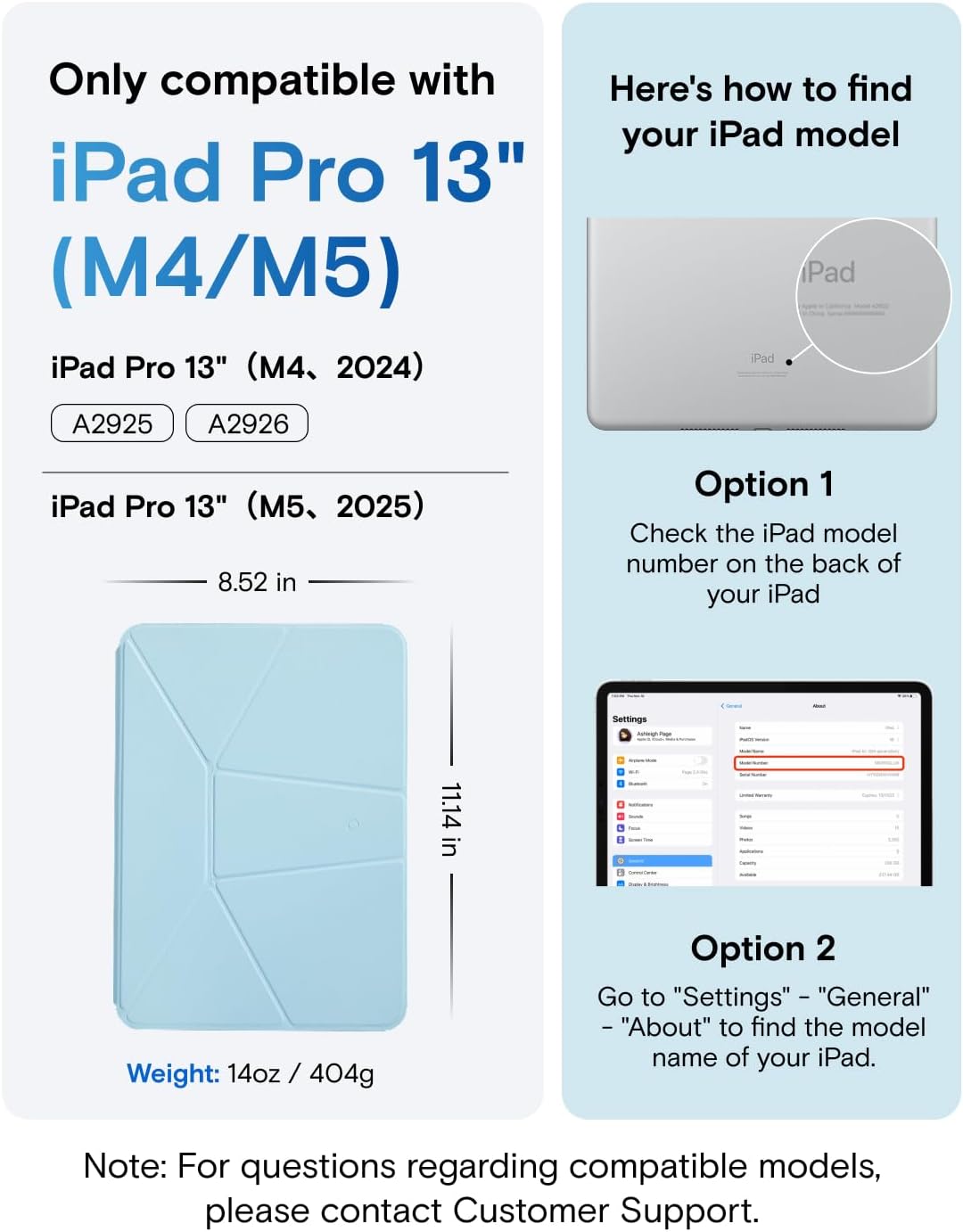 MOFT Dynamic Folio Case for iPad Pro 13-inch(M5 2025/M4 2024), Silm Magnetic Stand Case with 20+ Viewing Angles, Auto Wake/Sleep, Ultra Thin, Soothing Mist x Misty Cove