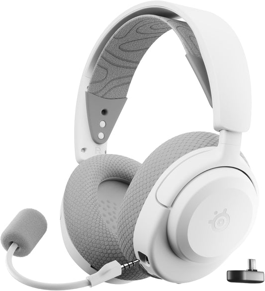 SteelSeries Arctis Nova 3X Wireless Multi-Platform Gaming Headset — Mobile App Control — 40 HR Battery — Neodymium Magnetic Drivers — 2.4GHz/Bluetooth — Xbox, PS5, PC, Switch, Mobile — White