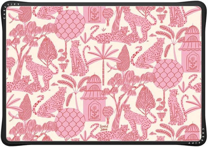 CASETiFY Impact MacBook Air 15" (M2-M4) Case [Cushioned Impact Corners/Scratch-Resistant/Anti-Slip Grip] - Cheetah Paradise - Clear Black